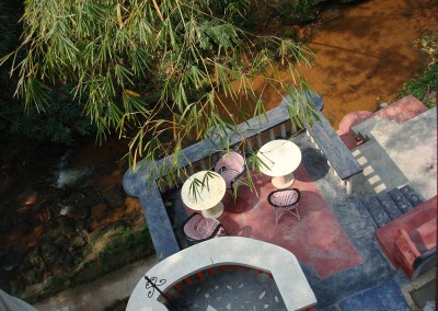 A resort beside a jhira(waterway)