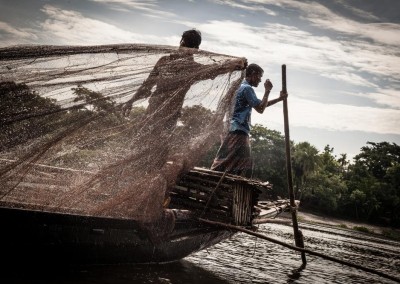 Fishing with otter in Bangladesh