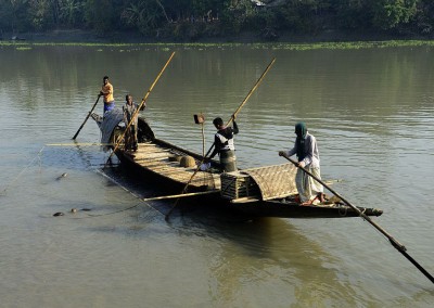On the fishing boat in early morning